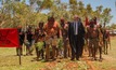 Judge Steven Rares is escorted to the special sitting of the Federal Court in the Millstream-Chichester national park in the Pilbara in November last year