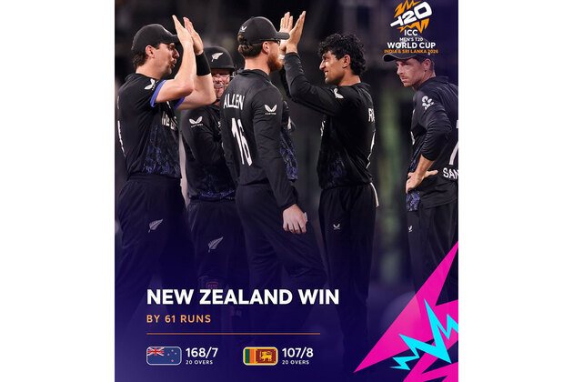 T20 WC: All-round shows from Rachin, Santner take NZ close to semis; co-hosts SL eliminated