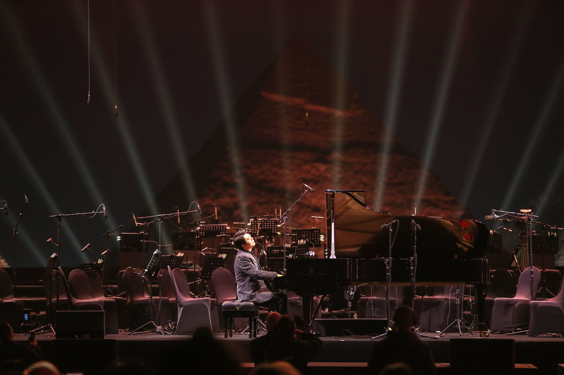 EGYPT-GIZA-PYRAMIDS ECHO FESTIVAL-CHINESE PIANIST-LANG LANG