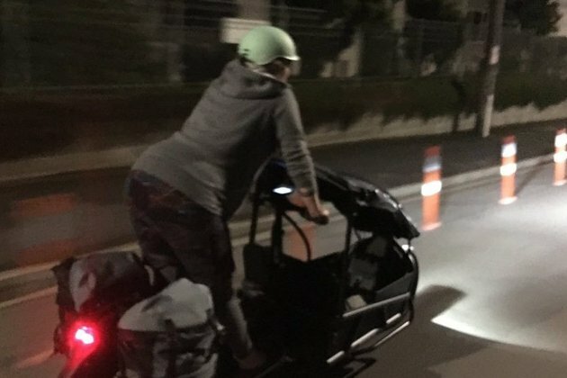 MP cycles to hospital to give birth for second time