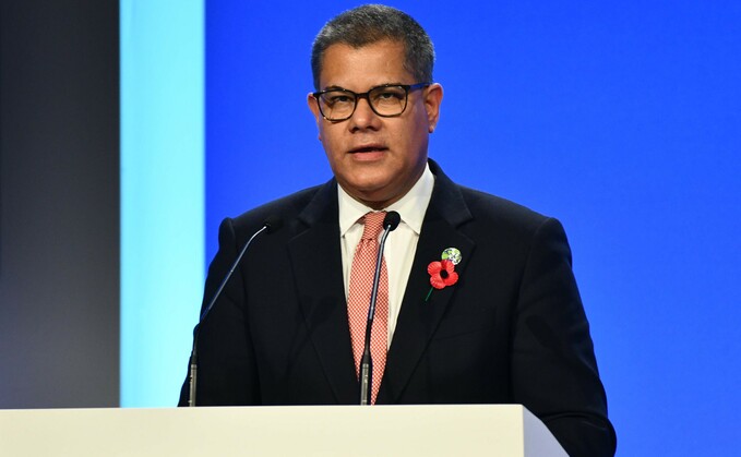 COP26 President Alok Sharma at COP26 on 8 November 2021 | Credit Justin Goff/UK government