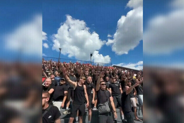 Ukrainian soccer fans filmed performing Nazi salutes  media