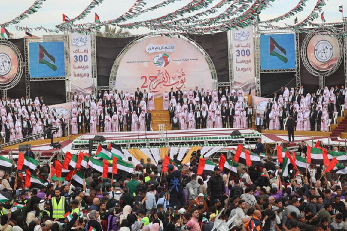 UAE's Operation Chivalrous Knight 3 organises mass wedding in Gaza with support from Khalifa bin Zayed Al Nahyan Foundation