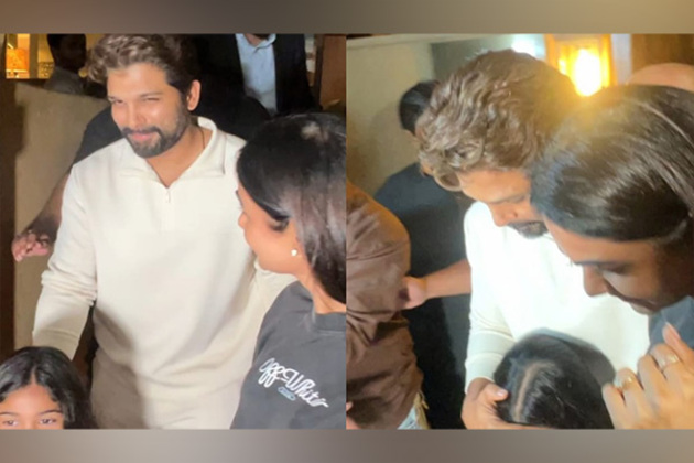 Allu Arjun turns caring dad as he shields daughter from camera flashes during family outing