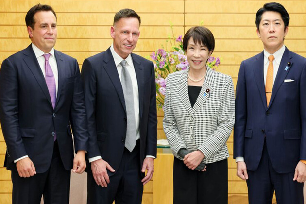 Japan PM Takaichi holds talks with Palantir's Peter Thiel on advanced tech landscape