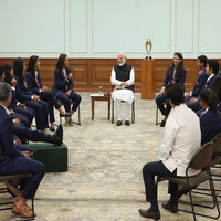 PM Modi hosts Women's World Cup Champions, urges players to inspire students and lead fit India movement