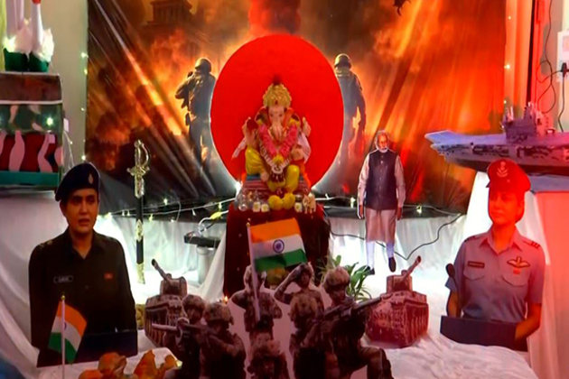 Pune: Ganeshotsav decoration pays tribute to Indian Army's Op Sindoor