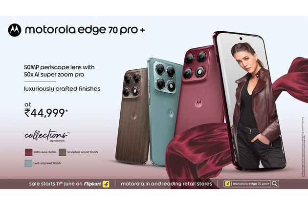 Motorola Launches edge 70 pro+ With Quad 50MP Cameras, 3.5x Periscope Zoom, Dimensity 8500 Extreme & 6500mAh Battery From Rs 44,999*