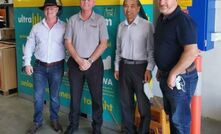  Left to right: Brad Appleyard, Jon Price, Shaun Ren and Richmond chairman Brendon Grylls.