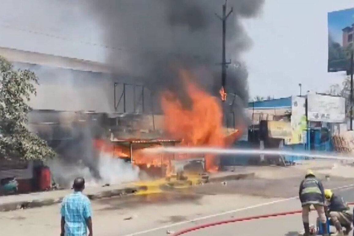 Tamil Nadu: Fire erupts in oil shop in Chennai, no casualties reported