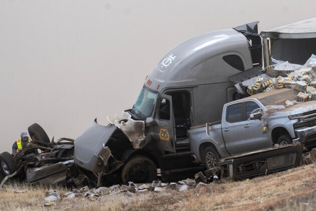 5th person dies in 36-vehicle crash on I-25 near Pueblo