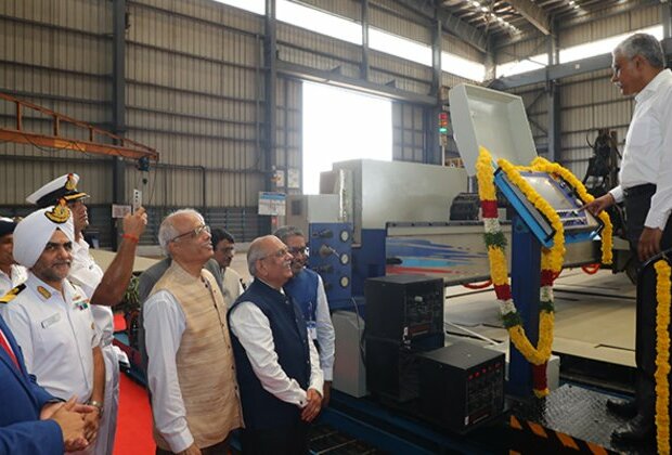 Tamil Nadu: Steel cutting of third Cadet Training Ship held at LT shipyard at Kattupalli