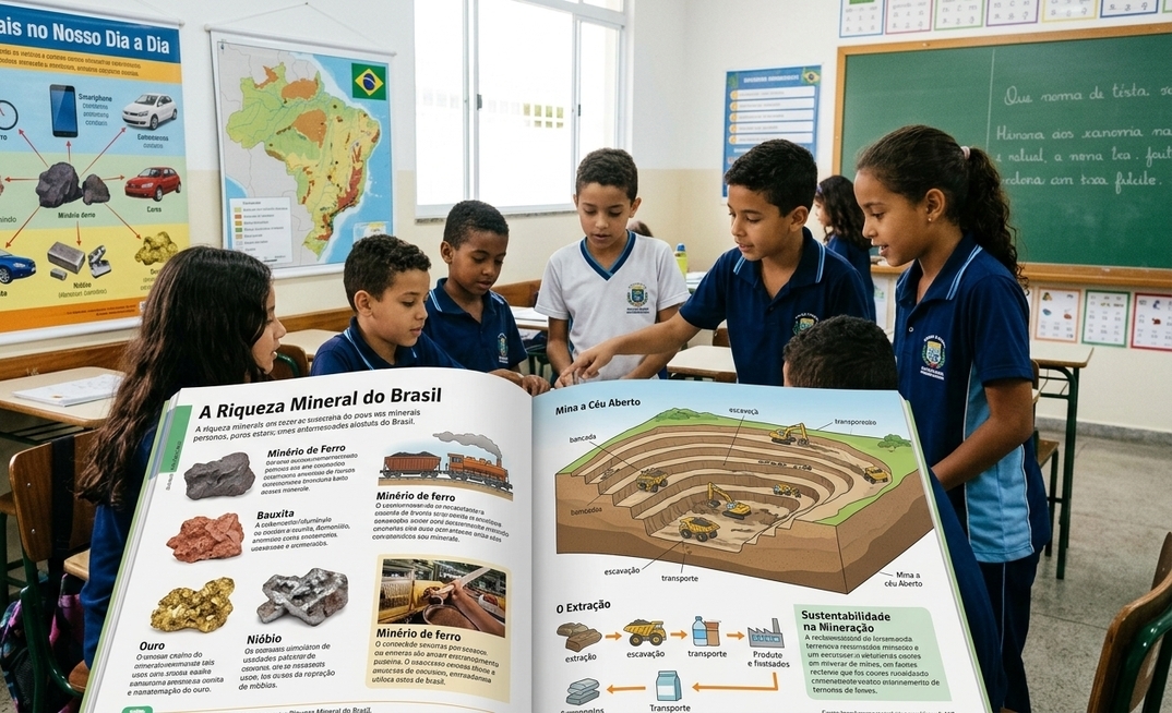Mineração em material didático