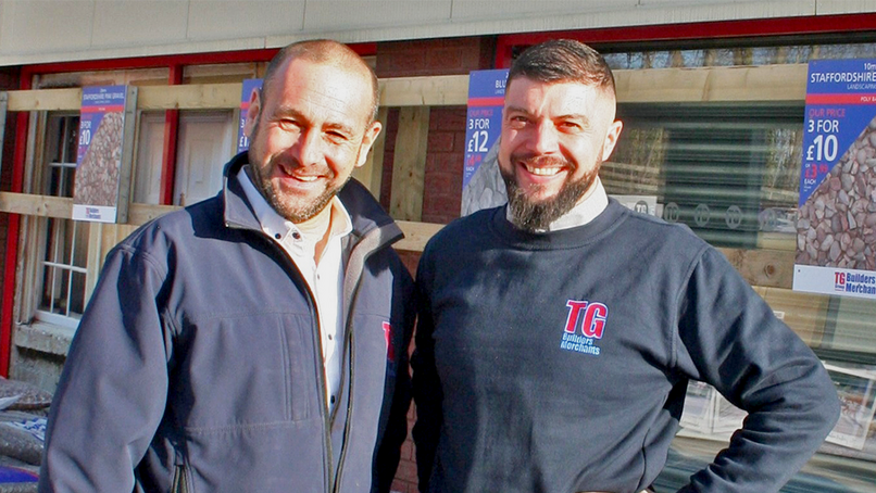 TG Builders’ Merchants General Manager Mark Evans and Dave Poole 