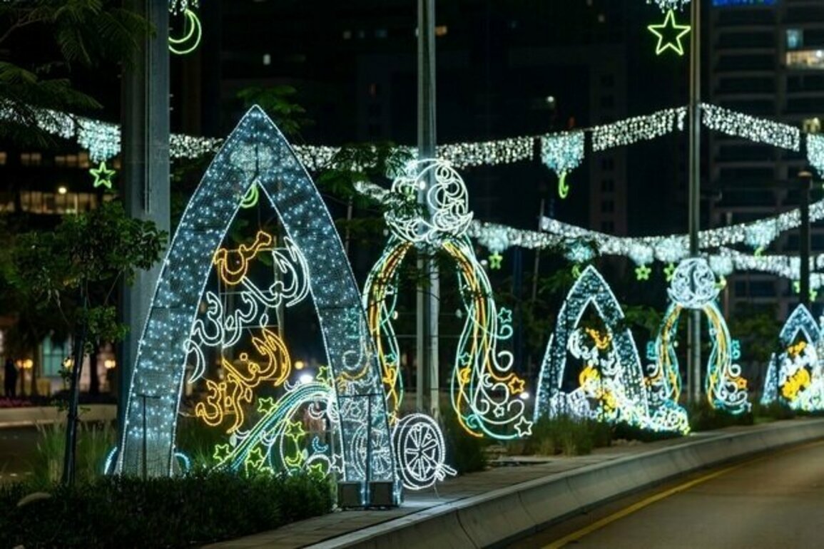 Abu Dhabi City Municipality lights up streets to celebrate Eid Al Fitr
