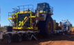 Thiess truck arriving at Anthill mine for assembly.