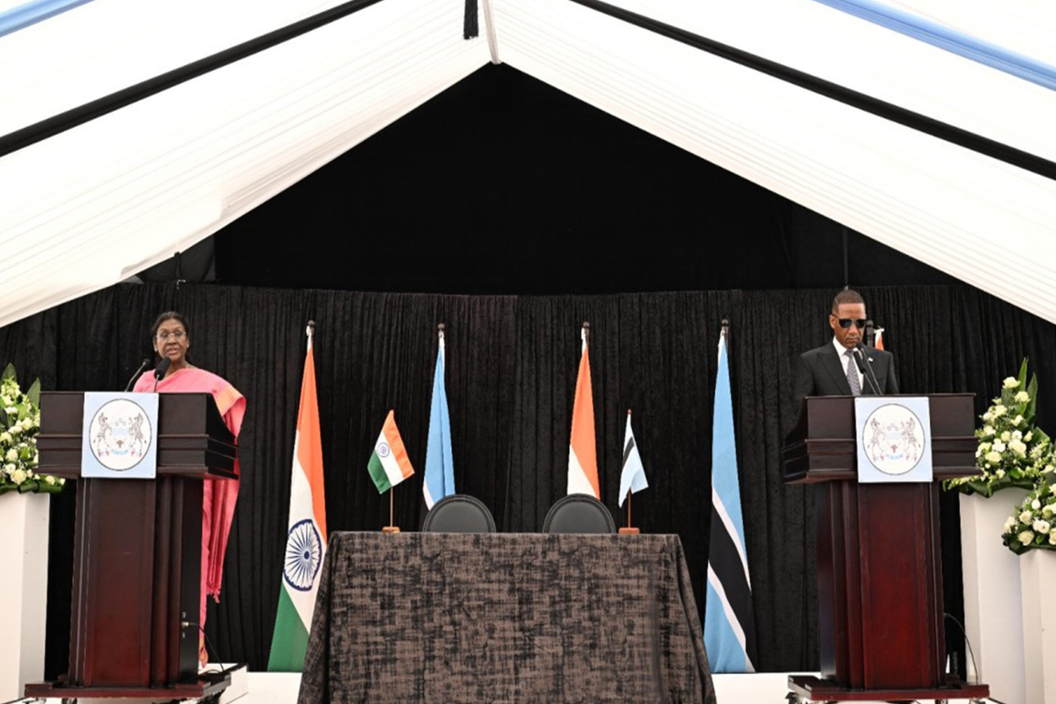 "My visit marks an important milestone for our bilateral relations," says President Droupadi Murmu as India, Botswana strengthen partnership across key sectors