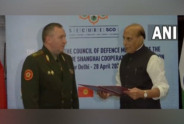 Union Defence Minister Rajnath Singh holds bilateral meeting with his Belarusian counterpart Viktor Khrenin