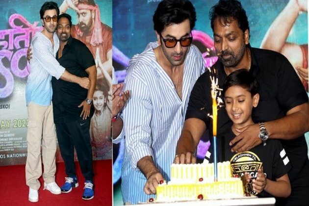 Dehati Disco song launch: Ranbir celebrates Ganesh Acharya's birthday, pics inside