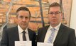  Labor MPs Mark Butler and Pat Conroy with the climate emergency motion. Twitter