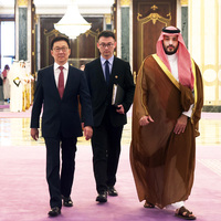 SAUDI ARABIA-RIYADH-CHINA-HAN ZHENG-SAUDI CROWN PRINCE & PM-MEETING