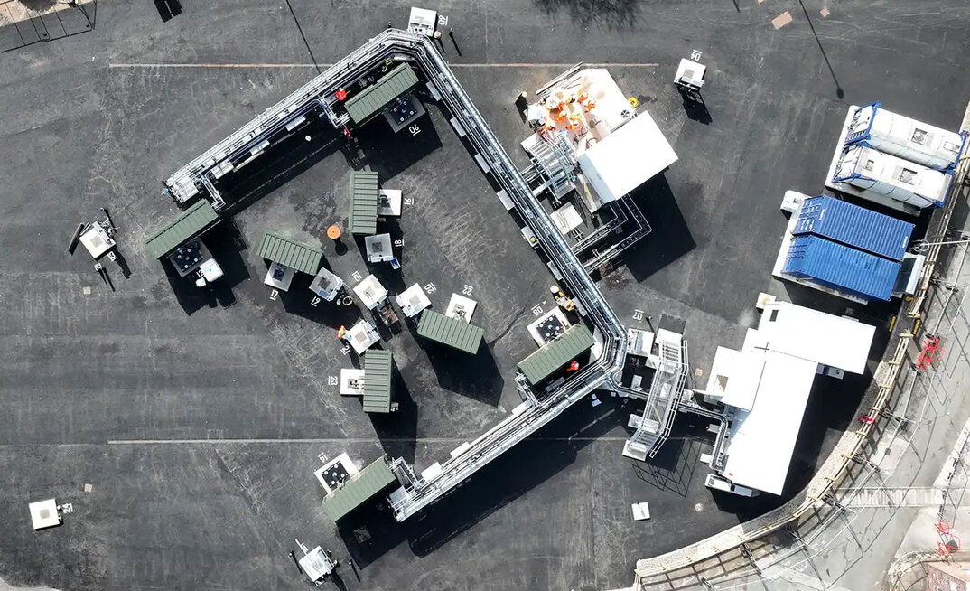 Aerial view of the UK Geoenergy Observatory in Cheshire