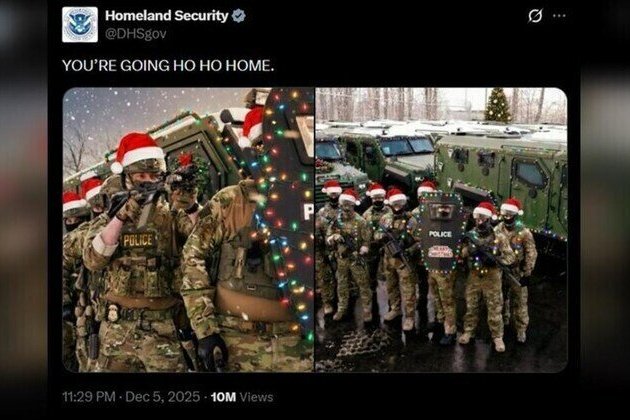 Santa Trump sends immigrants home in Christmas deportation memes