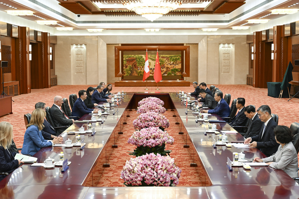 CHINA-BEIJING-ZHAO LEJI-SWITZERLAND-TALKS (CN)