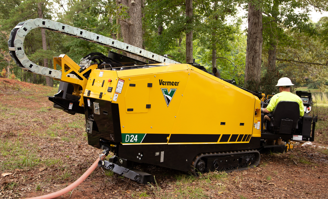 Modern HDD rigs, like the Vermeer D24, integrate advanced systems such as automated rod exchange to deliver consistent performance
