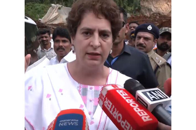 Priyanka Gandhi Vadra visits Wayanad landslide site in Kalladi, takes stock of situation