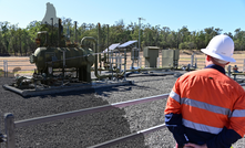 Coal seam gas gathering station in Queensland.