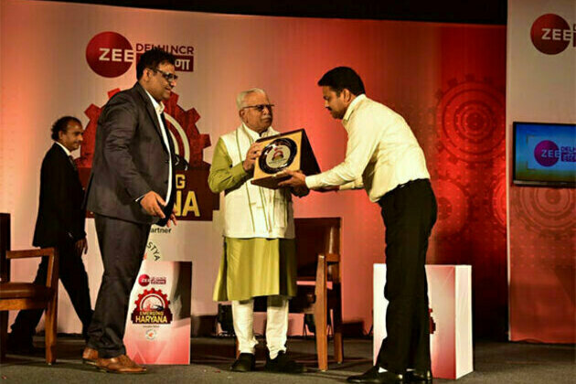 Auric Group Chairman Sandeep Aggrawal honoured by the chief minister of Haryana