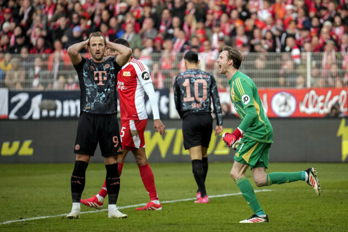 Bundesliga leaders Bayern Munich held to 1-1 draw by Union Berlin