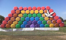 Farmer constructs giant rainbow to help fundraising efforts for children's hospice