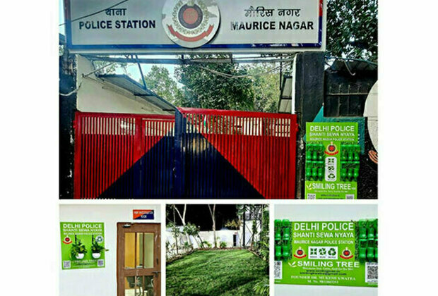 Smiling Tree Turns Maurice Nagar Police Station Green with Vertical Gardens and Blooming Flowers