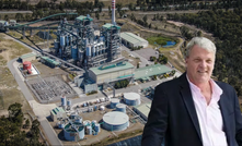 Verdent Earth seeks approval for wood fuelled power plant from enviromental court. Pictured Verdent CEO Richard Poole in front of the Redbank Project in NSW.