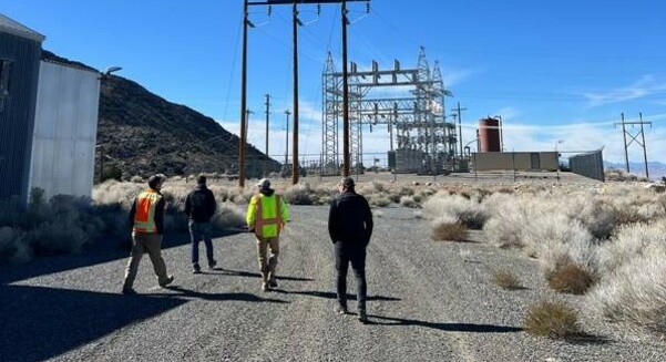 Guardian team onsite at Tempiute: 3,000 Kilowatt electric substation located onsite which provides power to the nearby town of Rachel, Nevada.