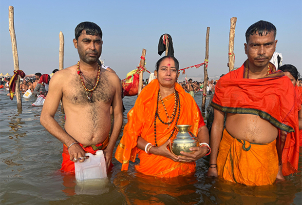 Tripura MLA brings holy water from Mahakumbh for devotees unable to attend grand event