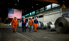 US president Donald Trump visits an US Steel plant in Pennsylvania on May 30, 2025.