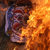 Nepal's Kathmandu Valley welcomes festive season burning effigy of demon deity "Ghantakarna"