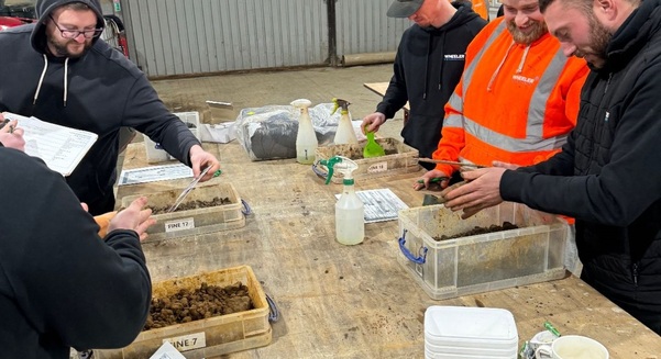 Wheeler Site Investigation’s drilling operatives undertaking a Soil Description Workshop with Equipe Group