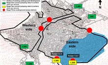  schematic of the underground water levels at the Kakula Mine as at December 22, 2025, overlaid with the underground pumping infrastructure.