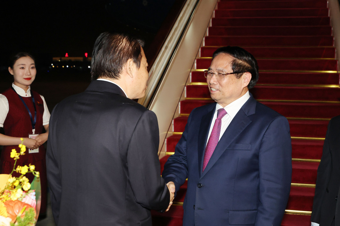 (SCO Tianjin Summit) CHINA-TIANJIN-VIETNAMESE PM-ARRIVAL (CN)