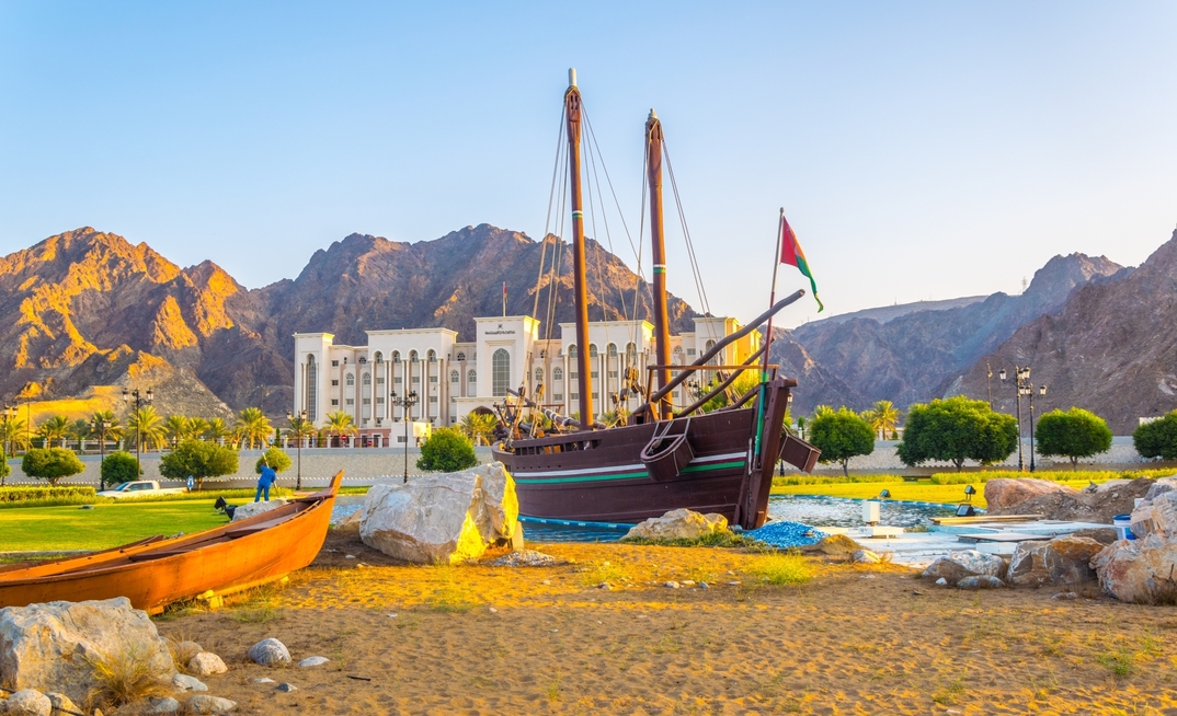 Sohar boat at Al Bustan roundabout, Muscat.