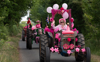 Tractors take to the road in record-breaking cancer drive