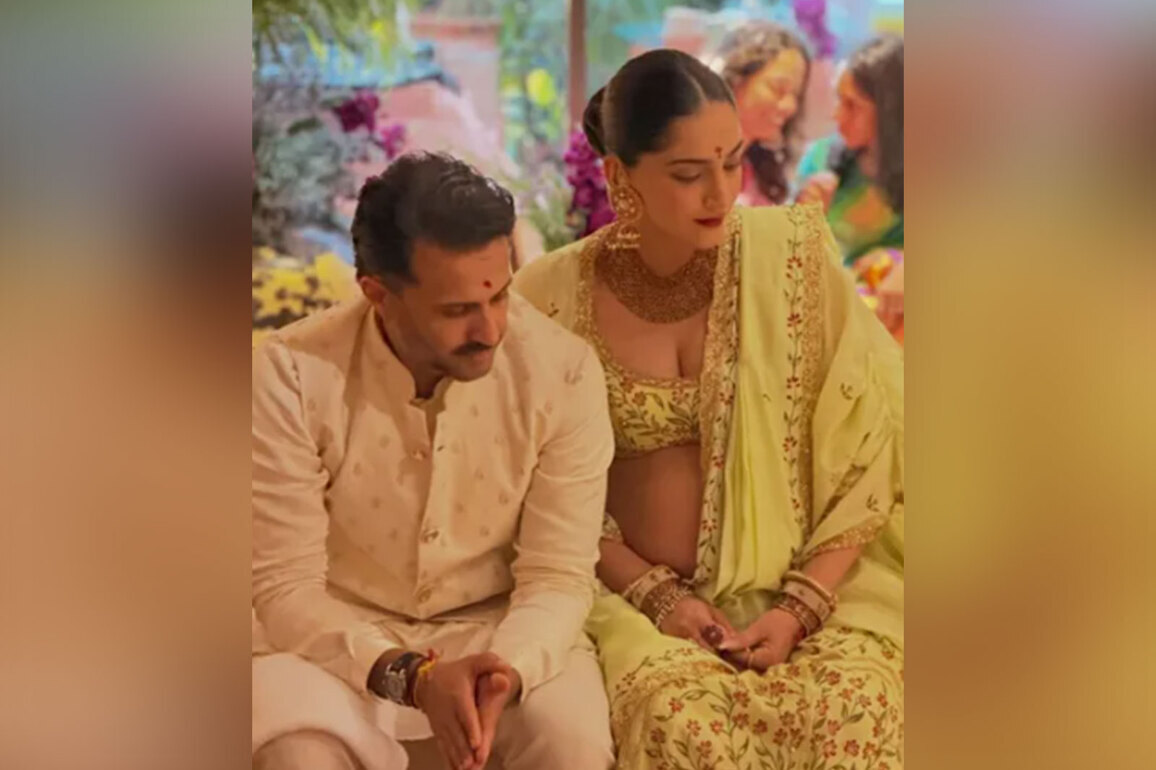 Sonam Kapoor redefines maternity fashion in custom cape lehenga for baby shower