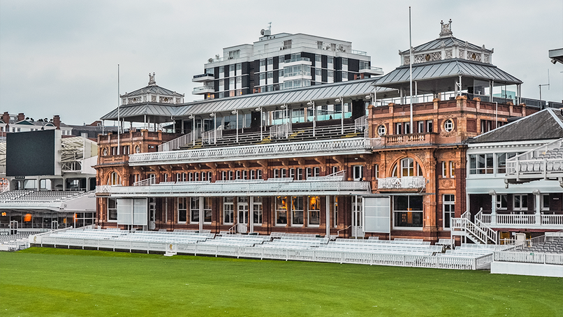 The MCCC pavilion at Lords Cricket Ground.