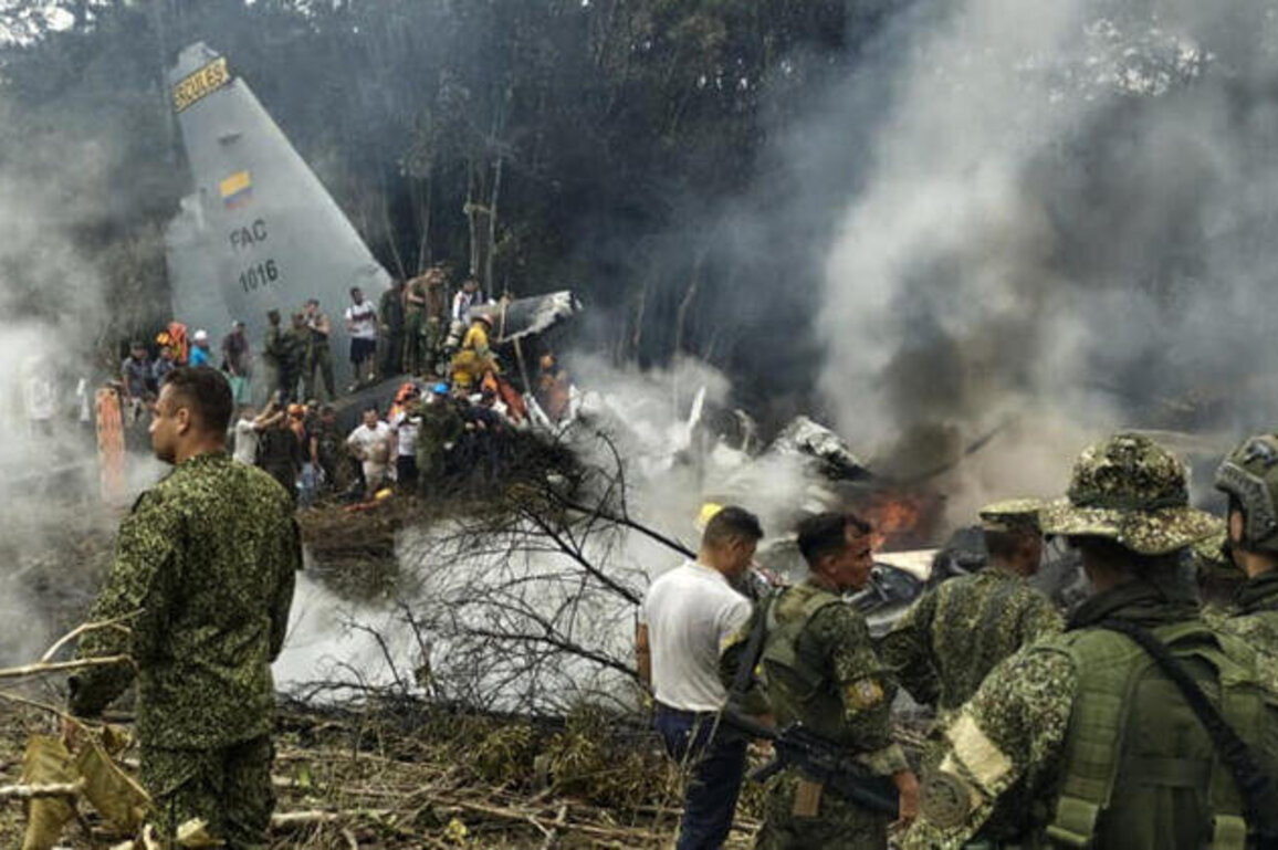 Colombian military transport plane crashes, killing more than 60