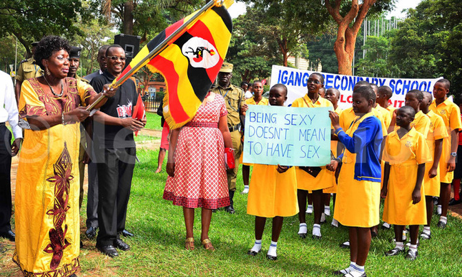 Kadaga flags off abstinence march Kadaga flags off abstinence march