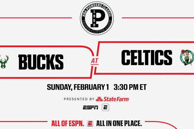 ESPN to carry inaugural NBA Pioneers Classic - a celebration of Black History Month - featuring Milwaukee Bucks vs. Boston Celtics Feb. 1